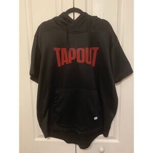 Tap out short sleeve black hoodie  size extra large